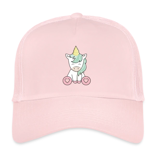Licorne Kawaii Mignonne sur Casquette trucker