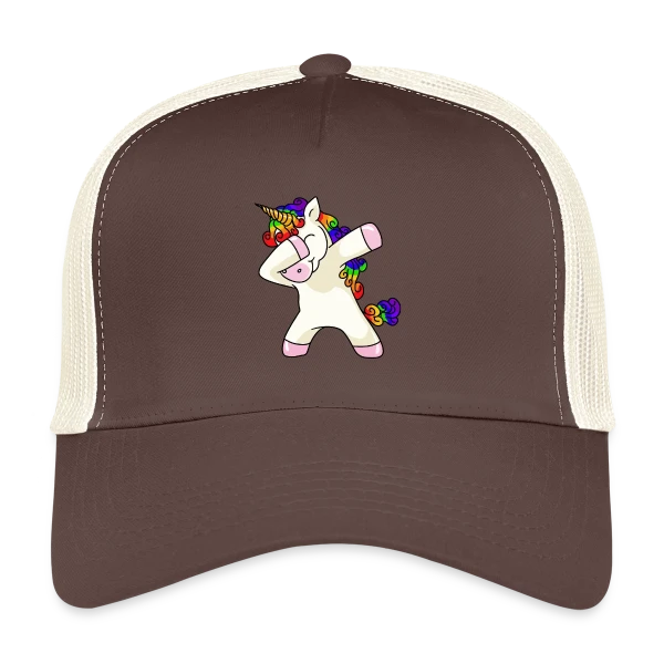 Licorne Dabbing Arc-en-ciel sur Casquette trucker