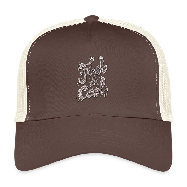 Typographie Aqua Fraîcheur sur Casquette trucker