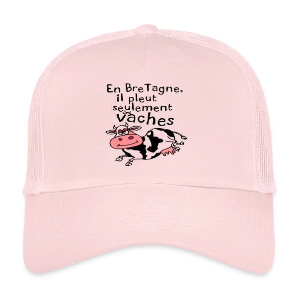Bretagne Pluie Vaches sur Casquette trucker