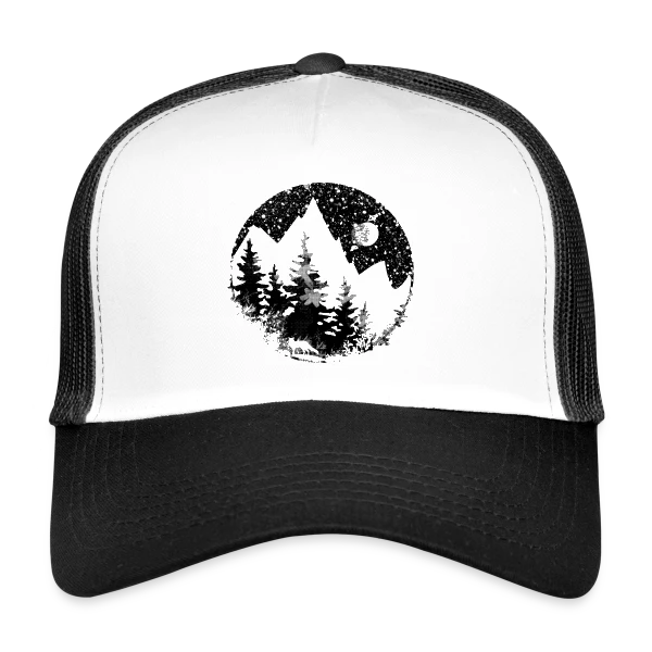 Paysage Montagneux Nocturne Fantastique sur Casquette trucker