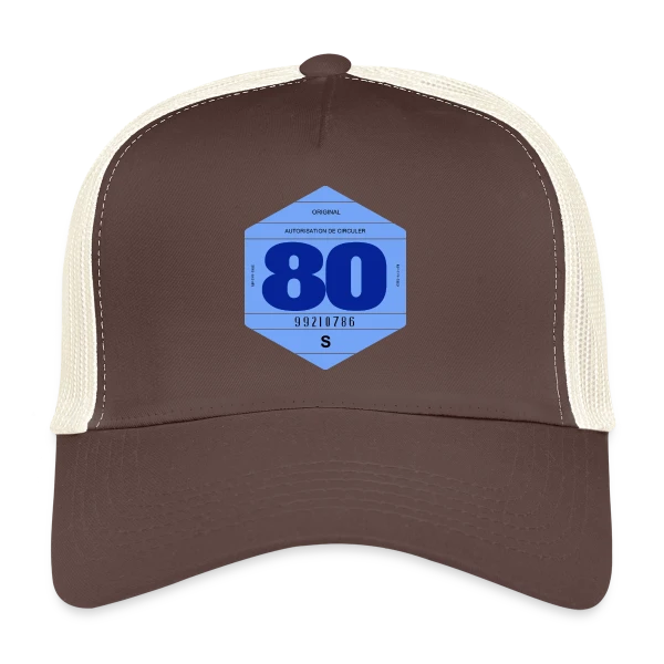 Vignette Automobile Rétro France Années 80 sur Casquette trucker