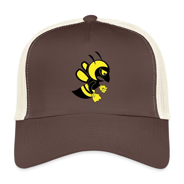 Abeille Furieuse Cartoon sur Casquette trucker