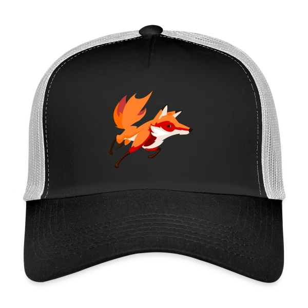 Renard Vif et Stylisé sur Casquette trucker