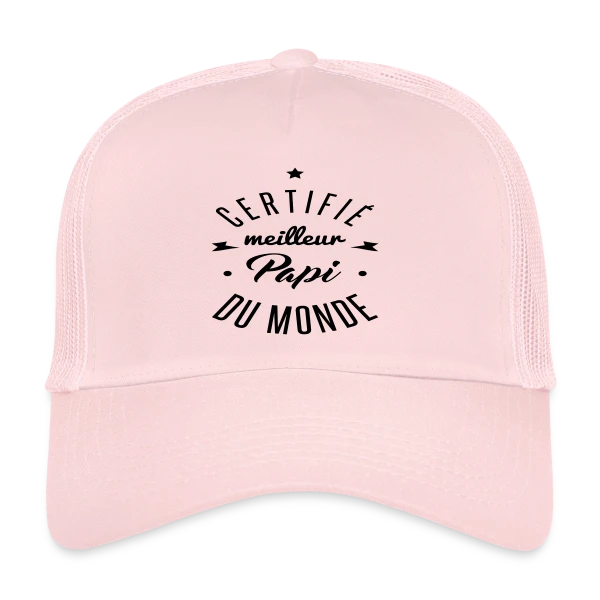 Le T-shirt "Meilleur Papi Certifié" sur Casquette trucker