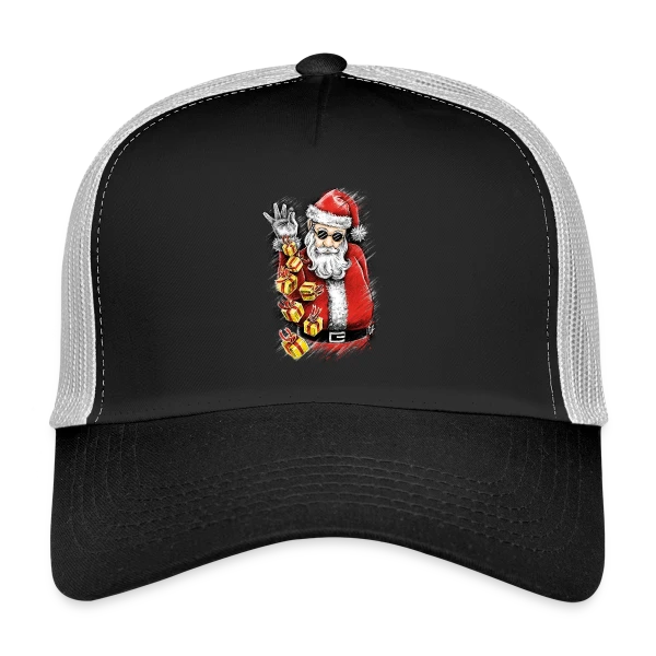 Père Noël Stylé et Généreux sur Casquette trucker