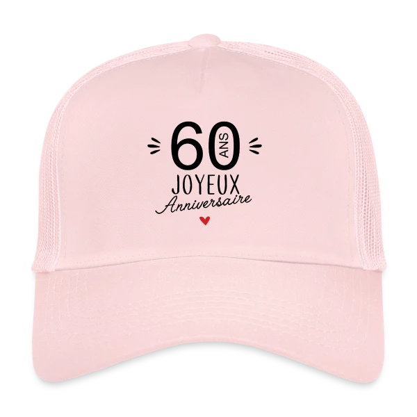Joyeux Anniversaire 60 Ans – Édition Spéciale sur Casquette trucker