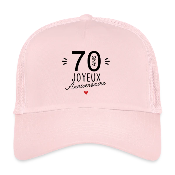 Anniversaire 70 Ans : L'Âge d'Or Célébré sur Casquette trucker