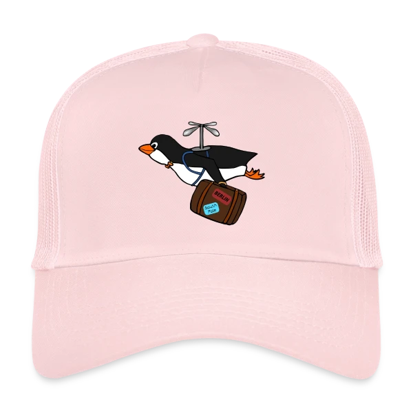 Pingouin Voyageur Hilarant sur Casquette trucker