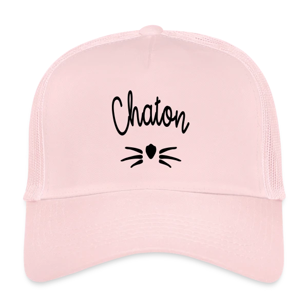 Chaton Moustaches sur Casquette trucker