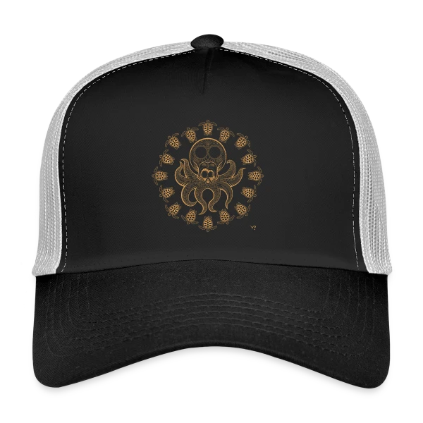 Crâne Poulpe sur Casquette trucker