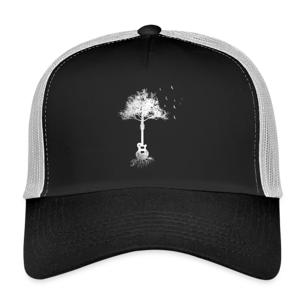 Arbre Guitare Électrique : Le Don du Guitariste sur Casquette trucker