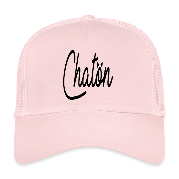 Inscription Chaton Élégante sur Casquette trucker