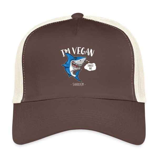 Requin Végétarien Humour sur Casquette trucker
