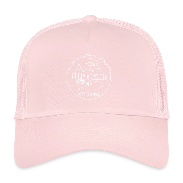 Camping Minimaliste Nuage sur Casquette trucker