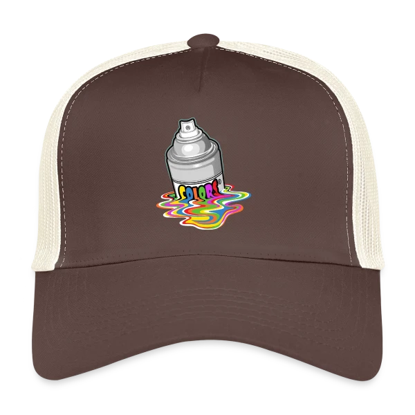 Melting Spray : Création Urbaine Éclatante sur Casquette trucker