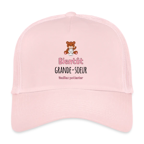 'Bientôt Grande Sœur' - Annonce Grossesse Originale sur Casquette trucker