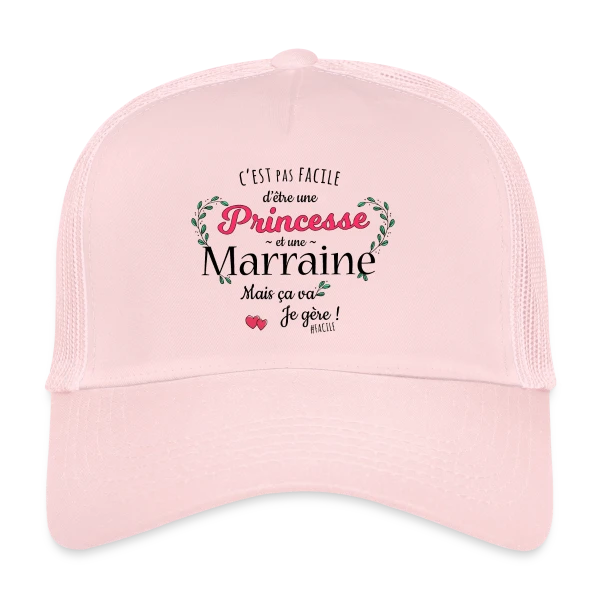'Ma Marraine, Ma Princesse' - Cadeau Affectueux sur Casquette trucker