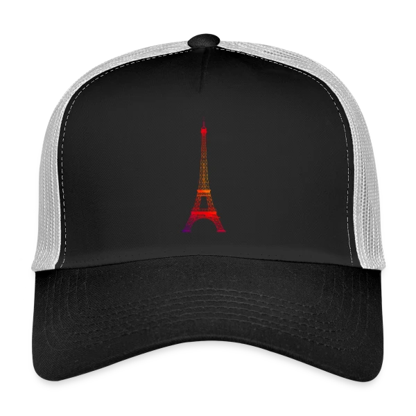 Tour Eiffel Dégradé sur Casquette trucker