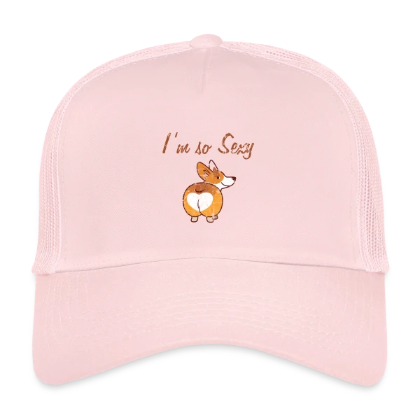 Corgi Sexy Coquin sur Casquette trucker