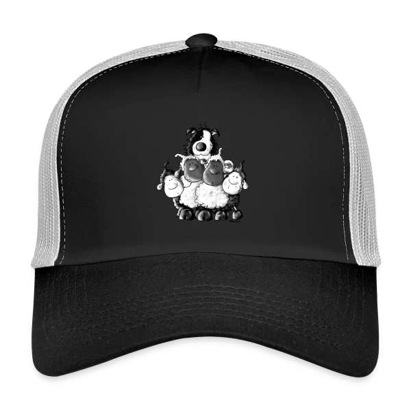 Border Collie et Moutons - Un Vrai Chien de Berger sur Casquette trucker