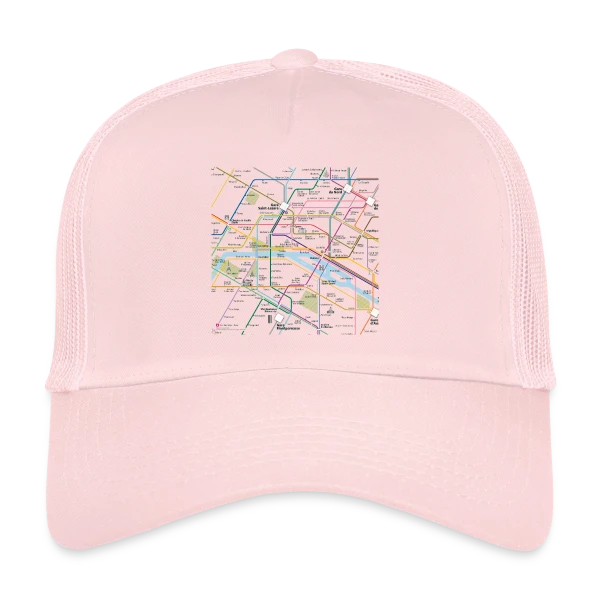Plan Métro Parisien sur Casquette trucker