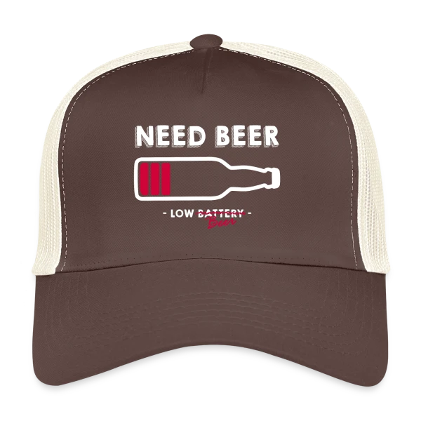Humoristique : Need Beer, Besoin d'une Bière sur Casquette trucker