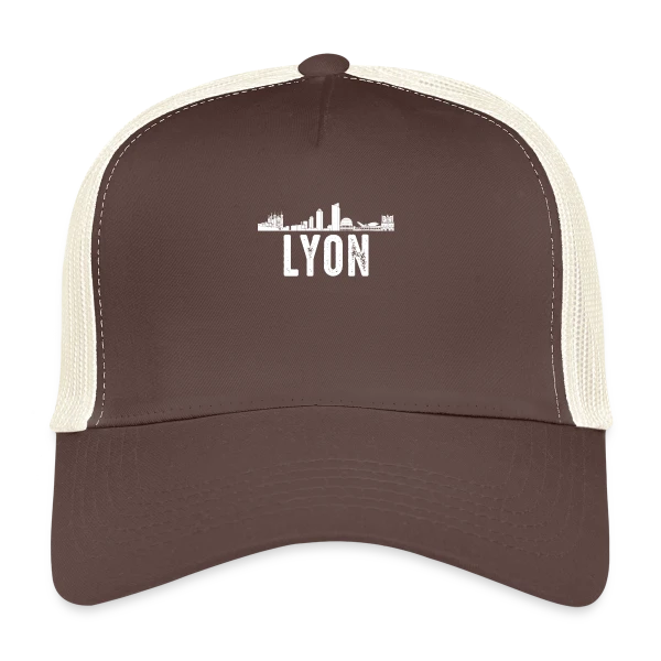Lyon Minimaliste Blanc sur Casquette trucker