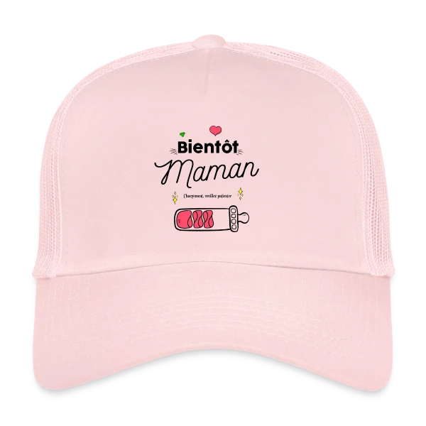 Future Maman : Mon Cœur Bat Pour Deux sur Casquette trucker