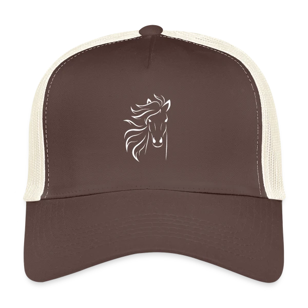 Silhouette Cheval Élégante sur Casquette trucker