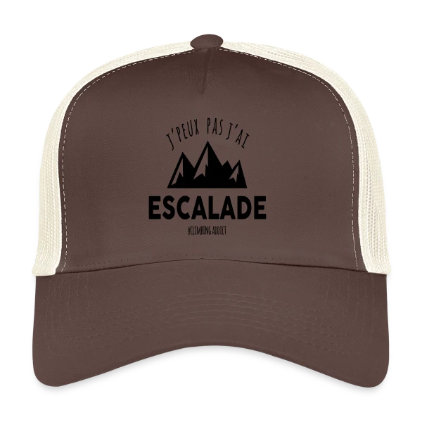 'J'peux pas, j'ai escalade' - Passion Sportive sur Casquette trucker