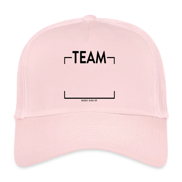 Personnalisé 'Never Give Up' - Votre Équipe au Sommet sur Casquette trucker