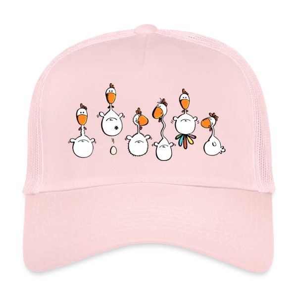 Poules folles - Verrückte Hühner sur Casquette trucker