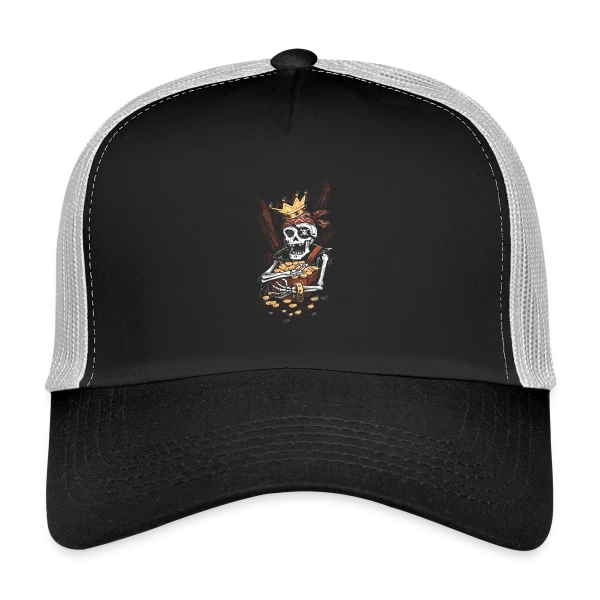 Le Squelette Pirate et son Trésor Facétieux sur Casquette trucker