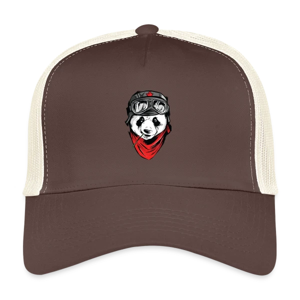 Panda Pilote Rebelle sur Casquette trucker