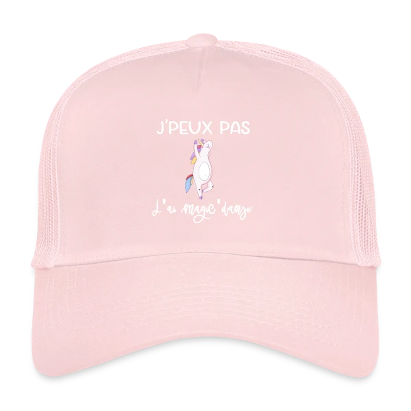 Licorne Danse Magique sur Casquette trucker