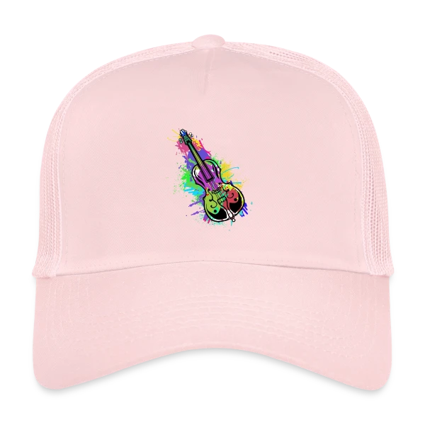 Violoncelle Symphonie Colorée sur Casquette trucker