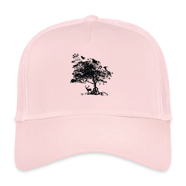 Arbre Sauvage et Animaux sur Casquette trucker