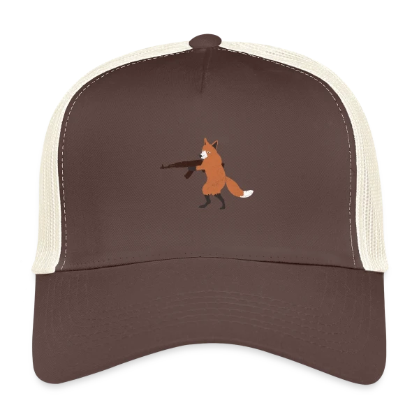 Renard Rebelle Armé sur Casquette trucker