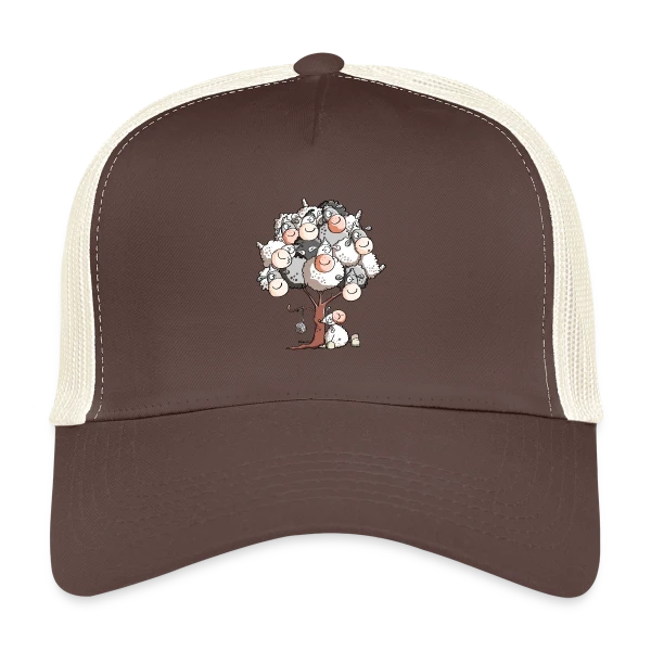 Petit Mouton Laineux Câlin sur Casquette trucker