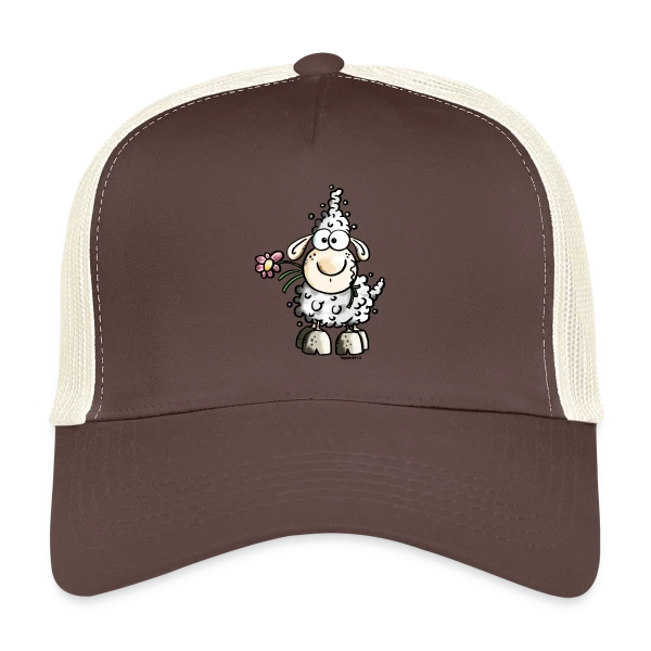 Adorable Mouton Gourmand - Fleur et Humour sur Casquette trucker