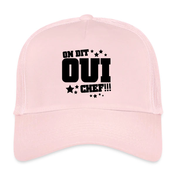 Oui Chef ! Humour Hiérarchie de Bureau sur Casquette trucker
