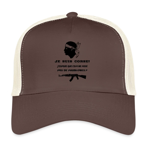 Humour Corse Arme sur Casquette trucker