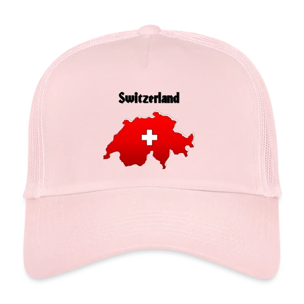 Voyage en Suisse sur Casquette trucker