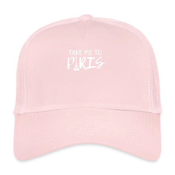 Paris Minimaliste Blanc sur Casquette trucker