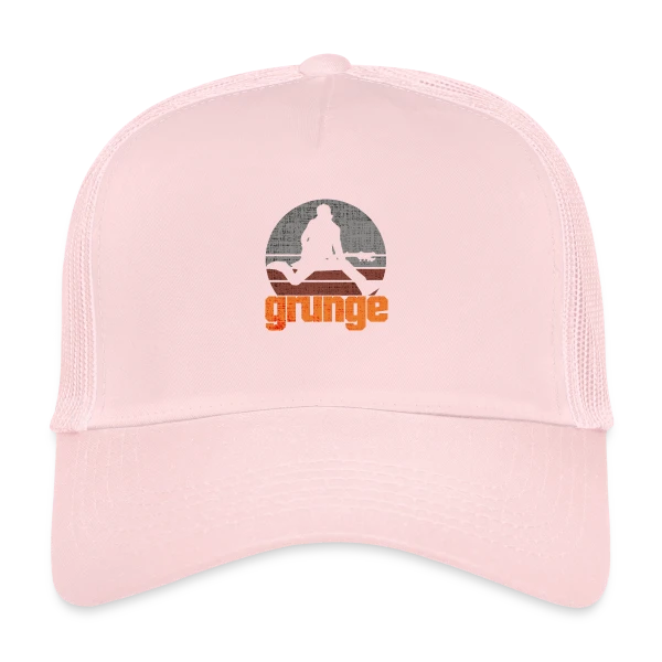Guitariste Grunge Rétro sur Casquette trucker