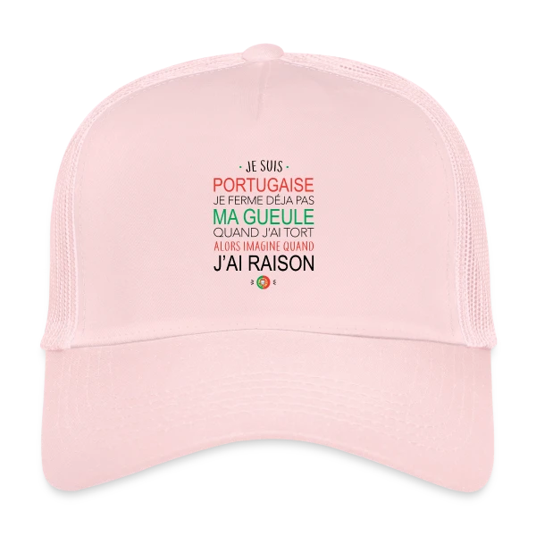 Portugaise : Ma Voix Compte, Toujours Raison ! sur Casquette trucker