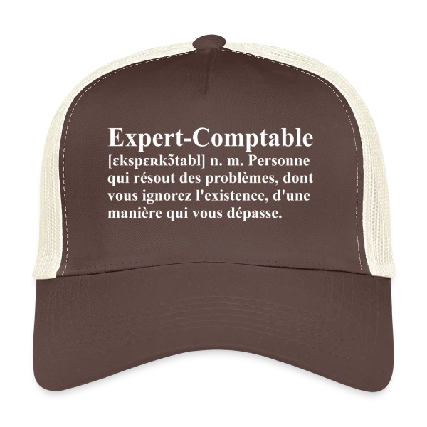 Définition de l'Expert-Comptable | T-Shirt Humour Métier sur Casquette trucker