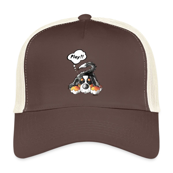 Chien de Montagne Bernois Joueur sur Casquette trucker