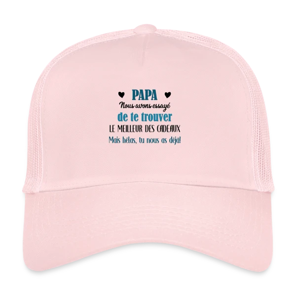 Papa, le Meilleur des Cadeaux (avec vos prénoms) sur Casquette trucker